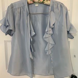 Silk Blue Blouse